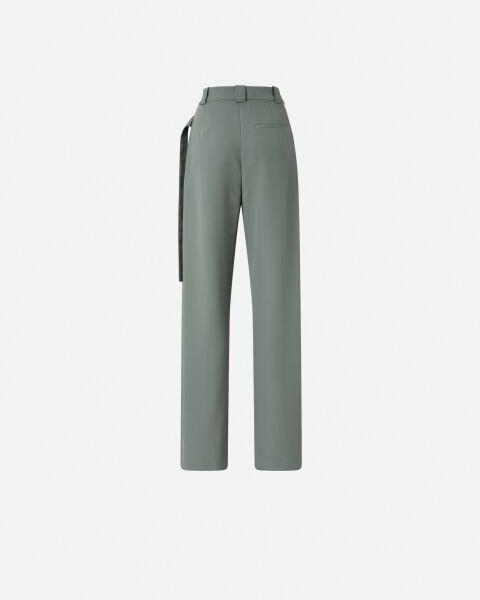 Katlanmış Paça Geniş Denim Pantolon