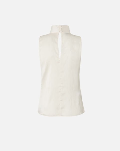 Drape Saten Kolsuz Bluz