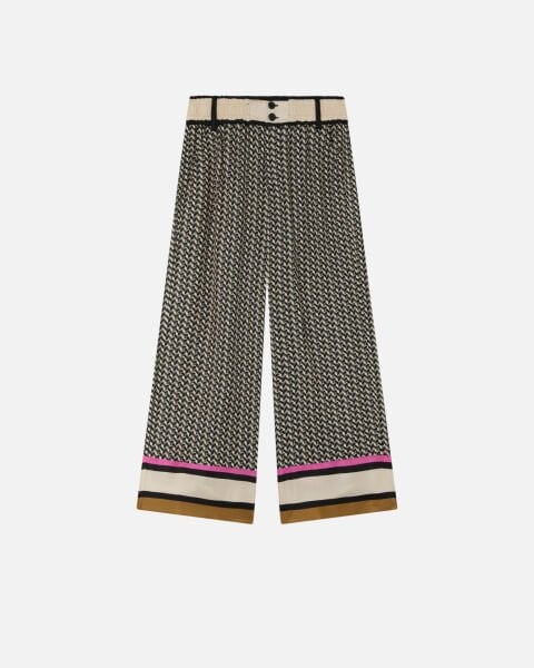 Fular Desenli Fitilli Pantolon