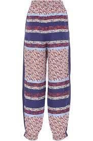 Şerit Baskılı Saten Jogger