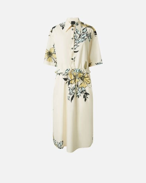 Floral Baskılı Gömlek Elbise