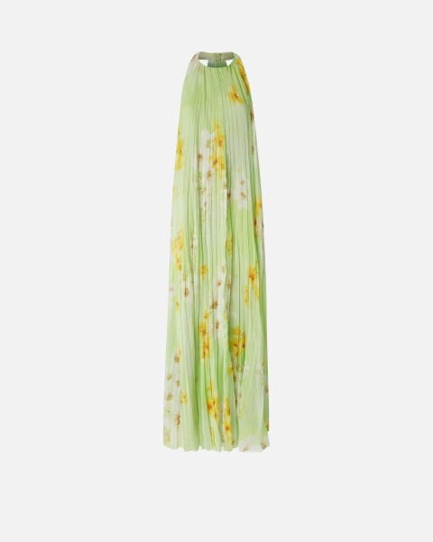 Floral Baskılı Uzun Pileli Etek