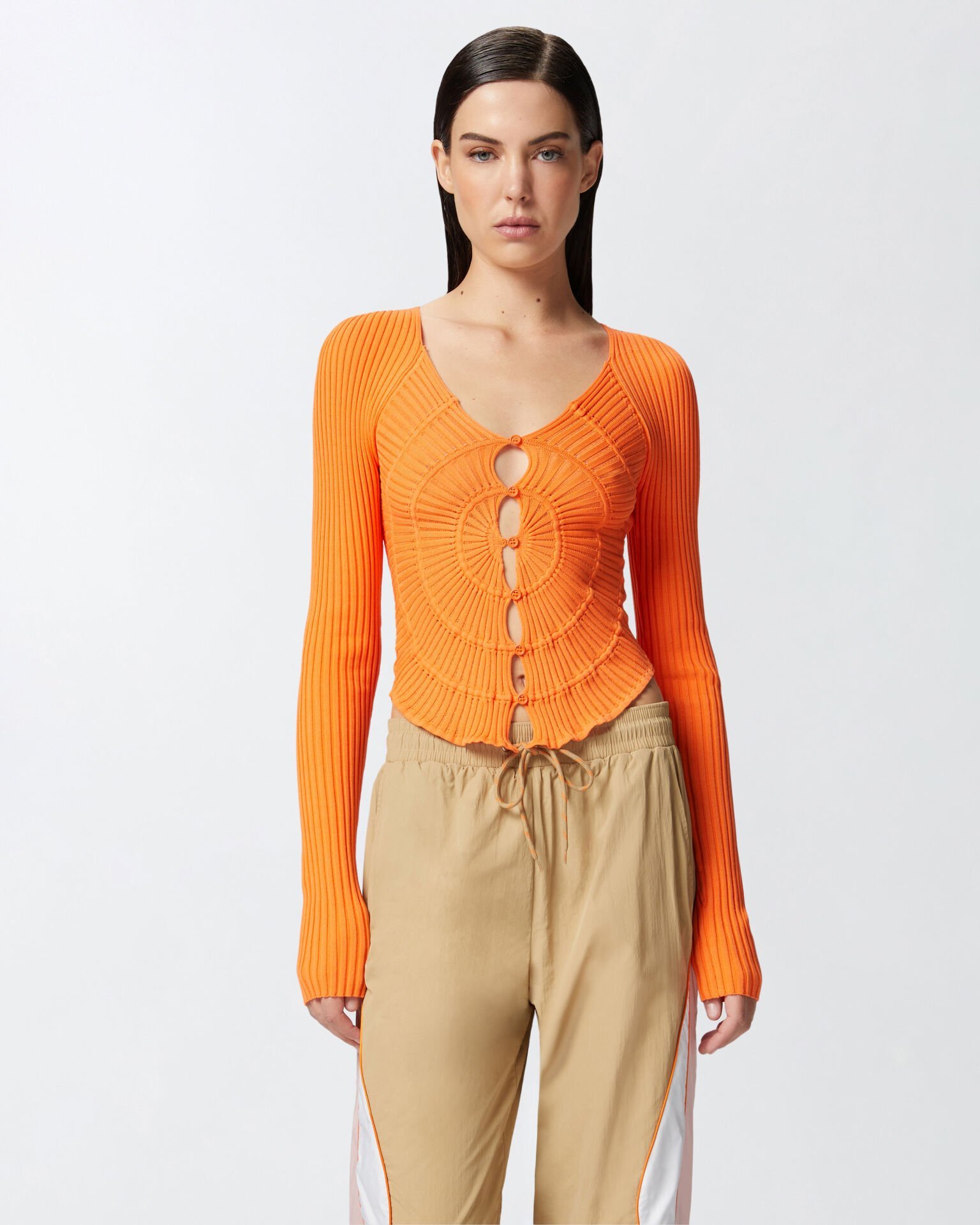 Fitilli Slim Fit Hırka