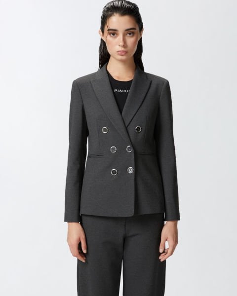 Kruvaze Teknik Kumaş Blazer
