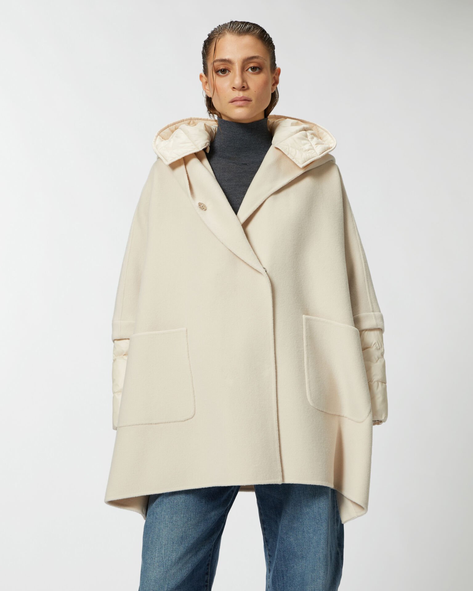 Oversize Yün Pelerin