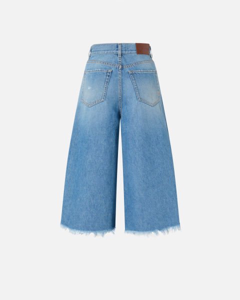 Yumuşak Dokulu Denim Bermuda