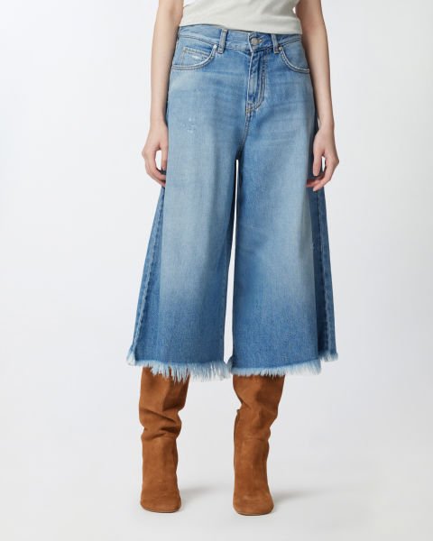 Yumuşak Dokulu Denim Bermuda
