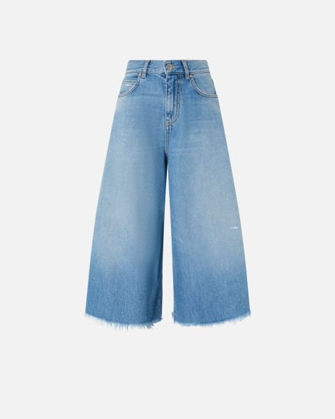 Yumuşak Dokulu Denim Bermuda