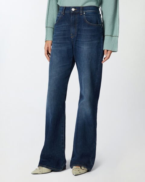 Geniş Paça Vintage Denim Pantolon