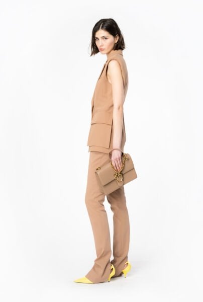 Kolsuz Terikoton Blazer Ceket PUDRA - IT38