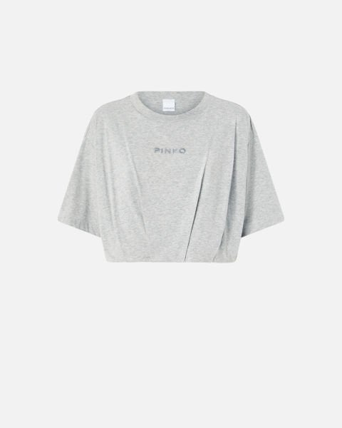 Logo Detaylı Geniş Kısa T Shirt