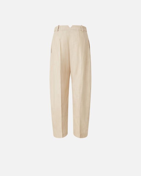 Kırışık Görünümlü Bol Paça Pantolon
