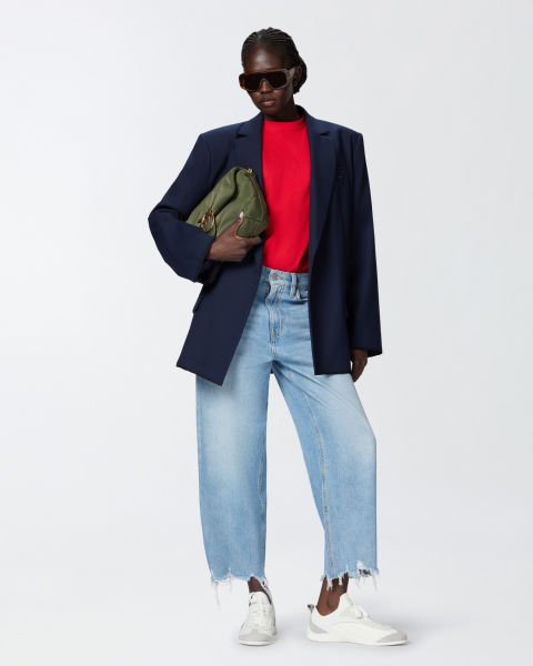 Püskül Detaylı Denim Pantolon LACİVERT - 26