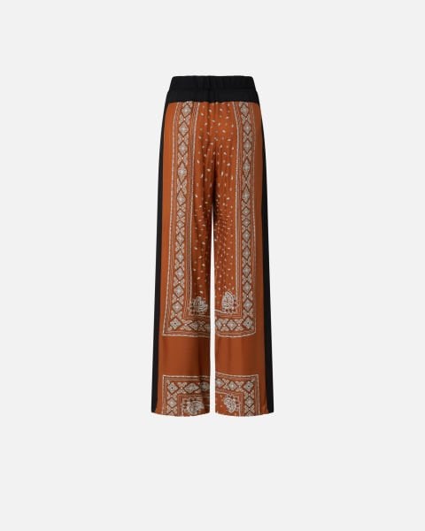 Bandana Baskılı Geniş Paça Pantolon