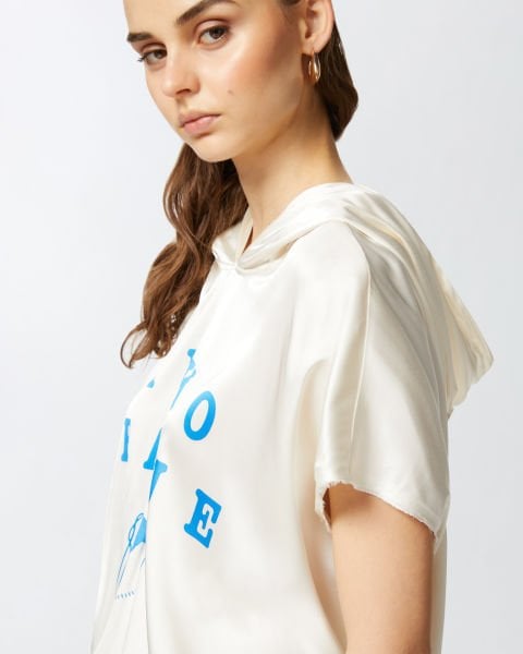 PINKO Logo Baskılı Kapişonlu Bluz