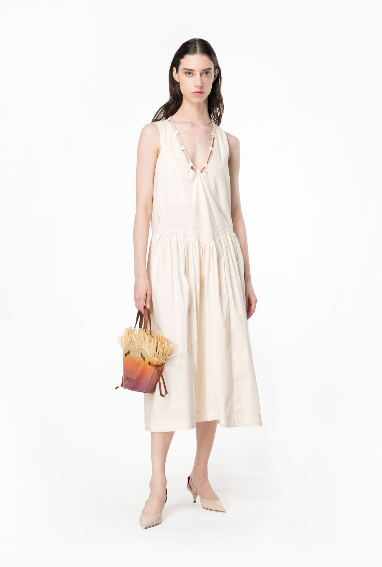 Poplin Midi Elbise