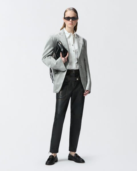 Oversize Saten Blazer Ceket