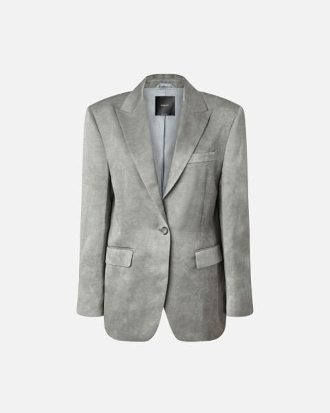 Oversize Saten Blazer Ceket