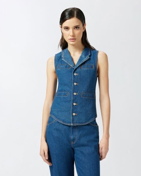 PINKO X Patrick McDowell Denim Yelek