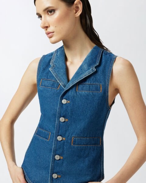 PINKO X Patrick McDowell Denim Yelek