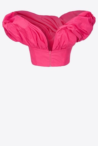Straplez Crop Bluz
