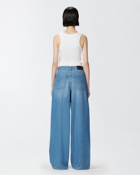 Palazzo Denim Pantolon
