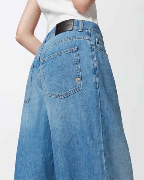 Palazzo Denim Pantolon