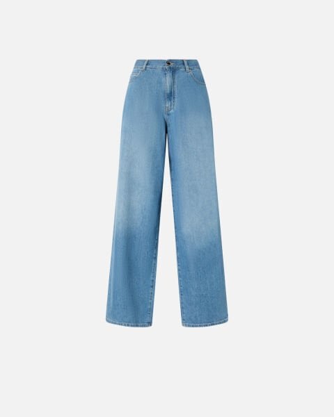 Palazzo Denim Pantolon