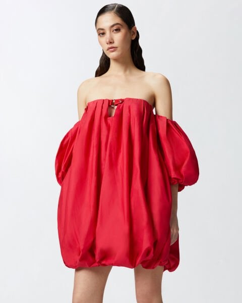 Balon Poplin Mini Elbise