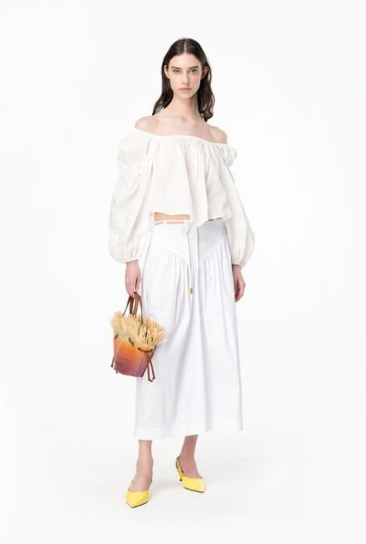 Poplin Midi Etek