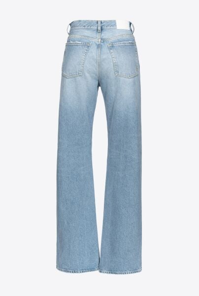 Geniş Paça Vintage Denim Pantolon